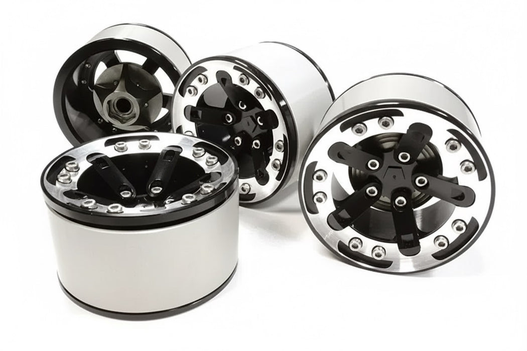 High Mass 2.2 Size Alloy XV5 Spoke Beadlock Wheel (4) for Scale Off-Road Crawler