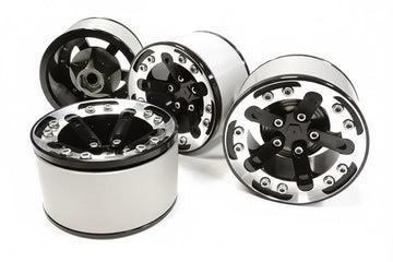 High Mass 2.2 Size Alloy XV5 Spoke Beadlock Wheel (4) for Scale Off-Road Crawler