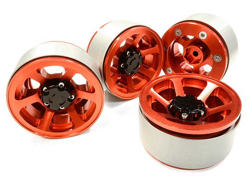 1.9 Size Billet Machined Alloy 6 Spoke Wheel(4) High Mass Type for Scale Crawler