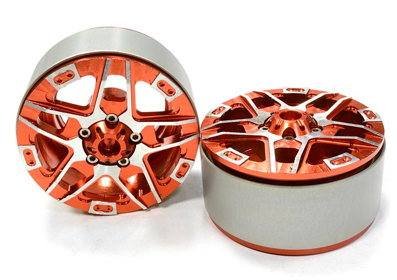 Billet Machined 5 Spoke Type DA Off-Road 1.9 Size Wheel (2) for Scale Crawler