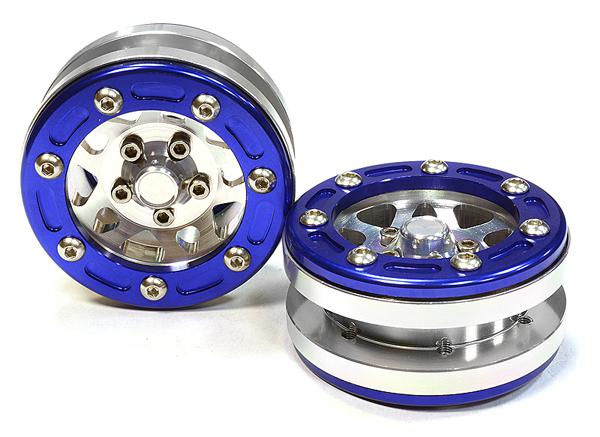 Billet Machined 10 Spoke Type 2A Off-Road 1.9 Size Wheel (2) for Scale Crawler