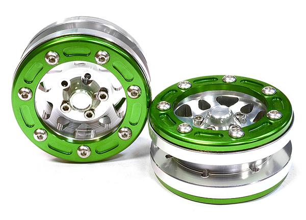 Billet Machined 10 Spoke Type 2A Off-Road 1.9 Size Wheel (2) for Scale Crawler