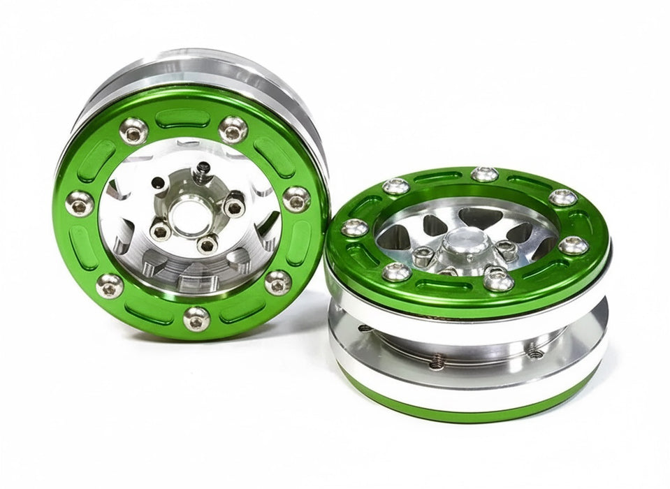 Billet Machined 10 Spoke Type 2A Off-Road 1.9 Size Wheel (2) for Scale Crawler