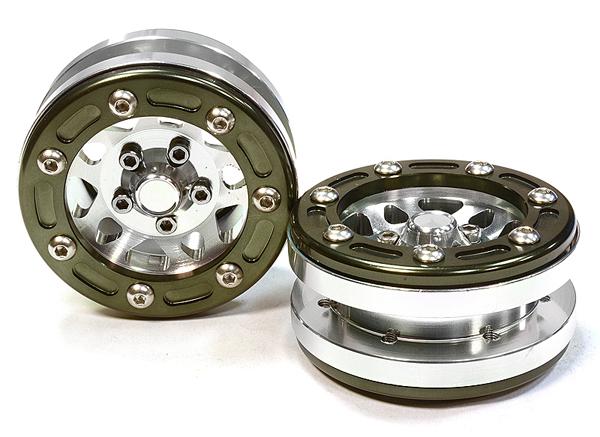 Billet Machined 10 Spoke Type 2A Off-Road 1.9 Size Wheel (2) for Scale Crawler