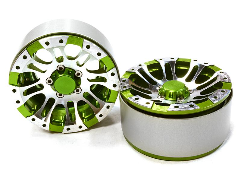 Billet Machined 8 Spoke Type DT Off-Road 1.9 Size Wheel (2) for Scale Crawler