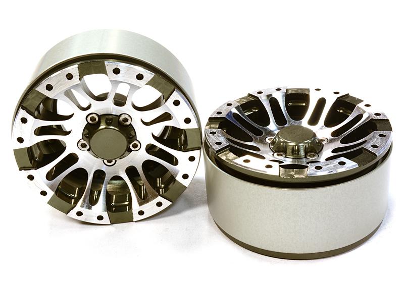 Billet Machined 8 Spoke Type DT Off-Road 1.9 Size Wheel (2) for Scale Crawler