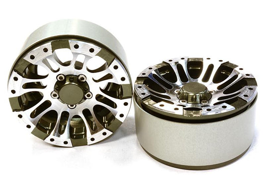 Billet Machined 8 Spoke Type DT Off-Road 1.9 Size Wheel (2) for Scale Crawler