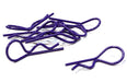 Color Bent-Up Body Clips (8) for 1/10 & 1/8 Size Vehicles(LxW=37x14mm)