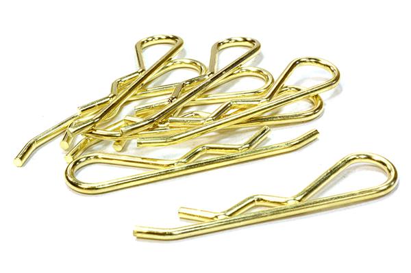 Anodized Color Bent-Up Body Clips (8) for 1/5 & 1/4 Size Vehicles(LxW=46x11mm)