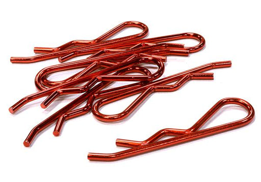 Anodized Color Bent-Up Body Clips (8) for 1/5 & 1/4 Size Vehicles(LxW=46x11mm)