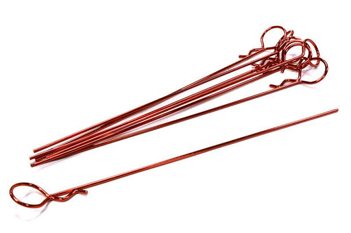 Anodized Color Bent-Up Body Clips (8) for 1/10 RC Cars & Trucks (LxW=122x13mm)
