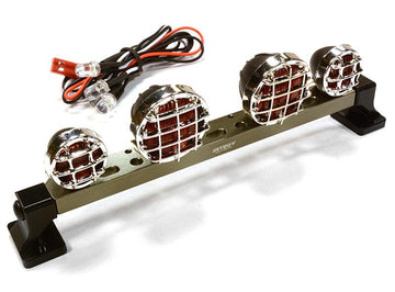 Billet Machined T6 Realistic Roof Top Red Color Spot Light (4) w/ LED