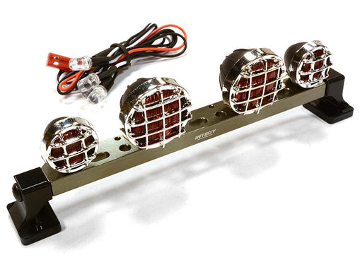 Billet Machined T6 Realistic Roof Top Red Color Spot Light (4) w/ LED