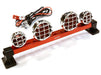 Billet Machined T6 Realistic Roof Top Red Color Spot Light (4) w/ LED