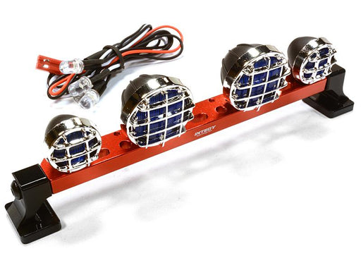 Billet Machined T6 Realistic Roof Top Blue Color Spot Light (4) w/ LED