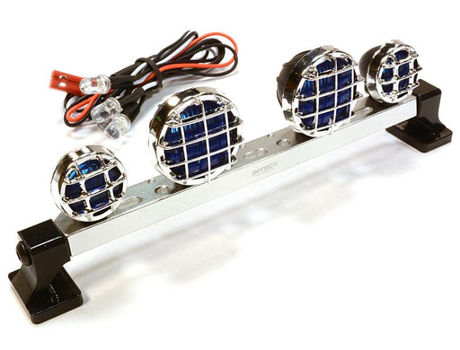 Billet Machined T6 Realistic Roof Top Blue Color Spot Light (4) w/ LED