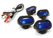 Realistic Blue Color Spot Light (4) w/ LED, Plastic Housing for 1/10 & 1/8 Scale