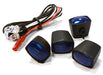 Realistic Blue Color Spot Light (4) w/ LED, Plastic Housing for 1/10 & 1/8 Scale