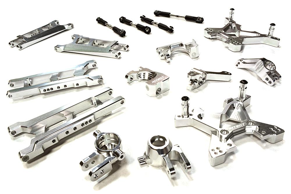 Silver Billet Machined Suspension Upgrade Kit for 1/10 Stampede 4X4 & Slash 4X4