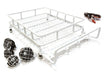 Realistic 1/10 Scale Metal Luggage Tray 165x110mm with 4 LED Spot Light Set