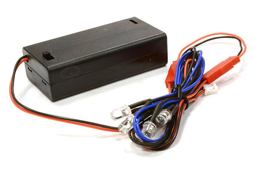 Plastic Battery Box w/ 4pcs 5mm Size LED Light