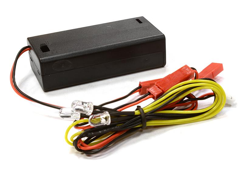 Plastic Battery Box w/ 4pcs 5mm Size LED Light