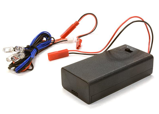 Plastic Battery Box w/ 5pcs 5mm Size LED Light