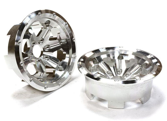 Billet Machined 6 Spoke Outside Half Wheel (2) for 1/10 Axial Yeti Rock Racer