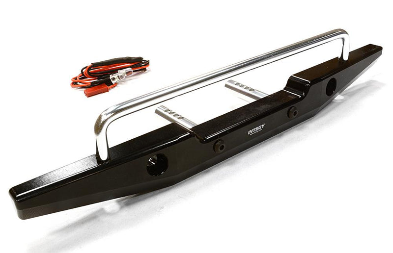 Realistic Metal Rear Bumper with LED for Axial SCX-10 43mm Mount