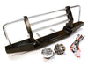 Realistic Metal Front Bumper with LED for Axial SCX-10 43mm Mount