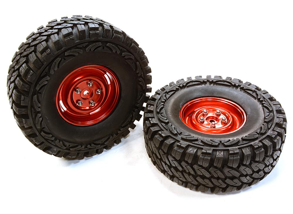 Composite 4L Type 1.9 Size Wheel & Tire (2) for 1/10 Scale Crawler (O.D.=113mm)