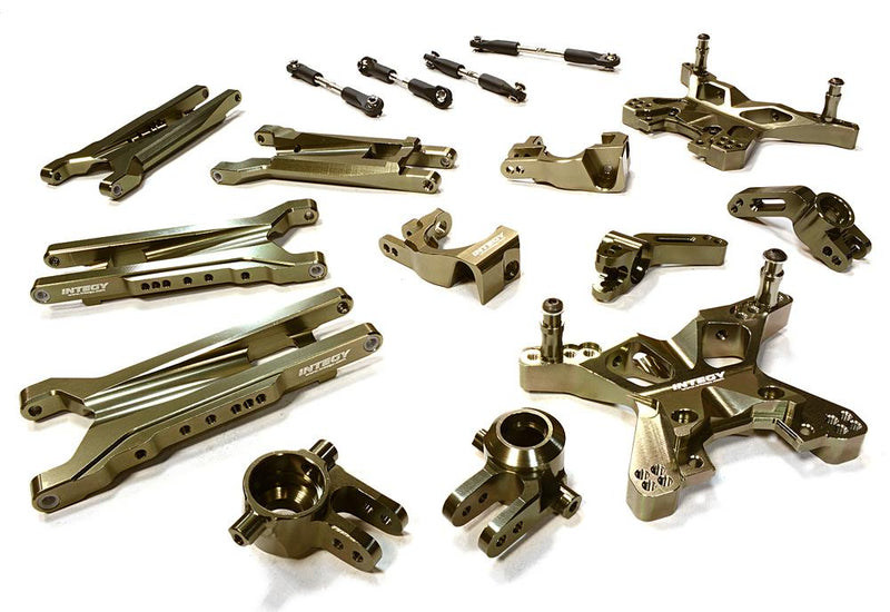 Grey Billet Machined Suspension Upgrade Kit for Traxxas Slash 4X4 1/10 Scale