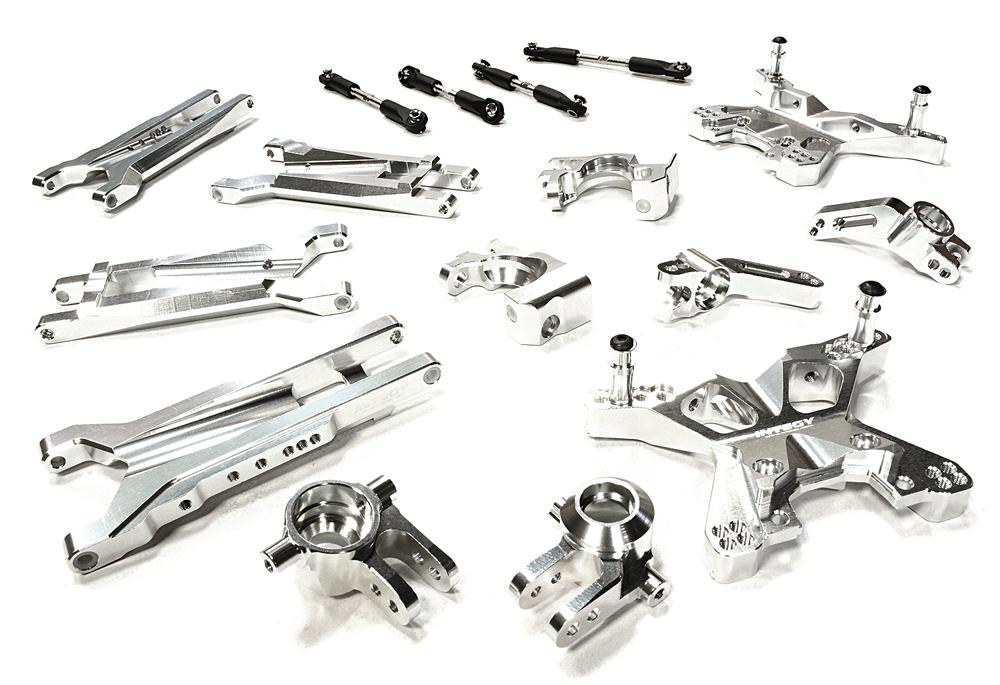 Silver Billet Machined Suspension Upgrade Kit for Traxxas 1/10 Scale Slash 4X4