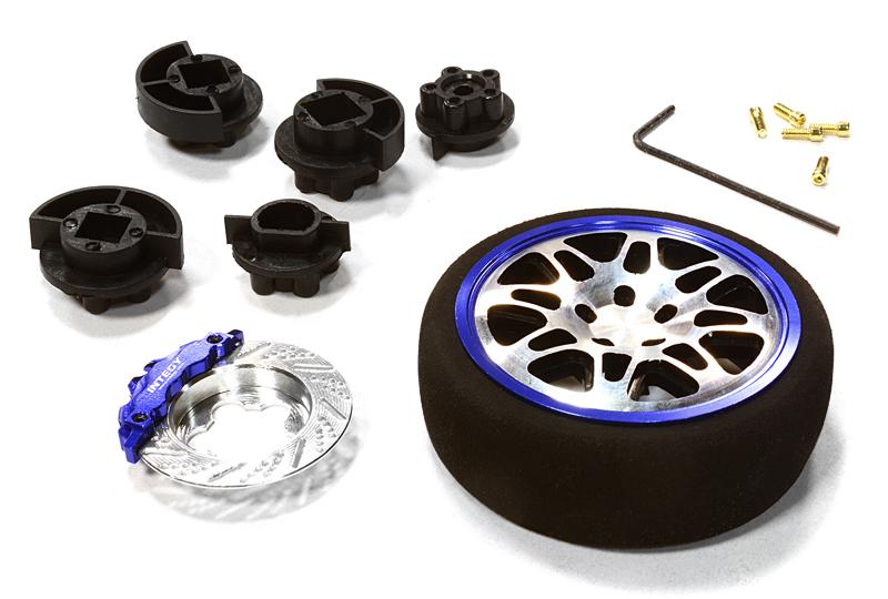 Dual 8 Spoke Steering Wheel Set for Most HPI, Futaba, Airtronics, Hitec & KO
