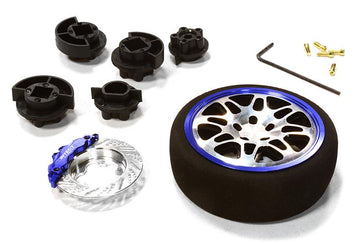 Dual 8 Spoke Steering Wheel Set for Most HPI, Futaba, Airtronics, Hitec & KO