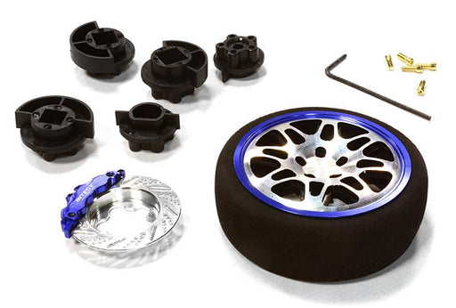 Dual 8 Spoke Steering Wheel Set for Most HPI, Futaba, Airtronics, Hitec & KO