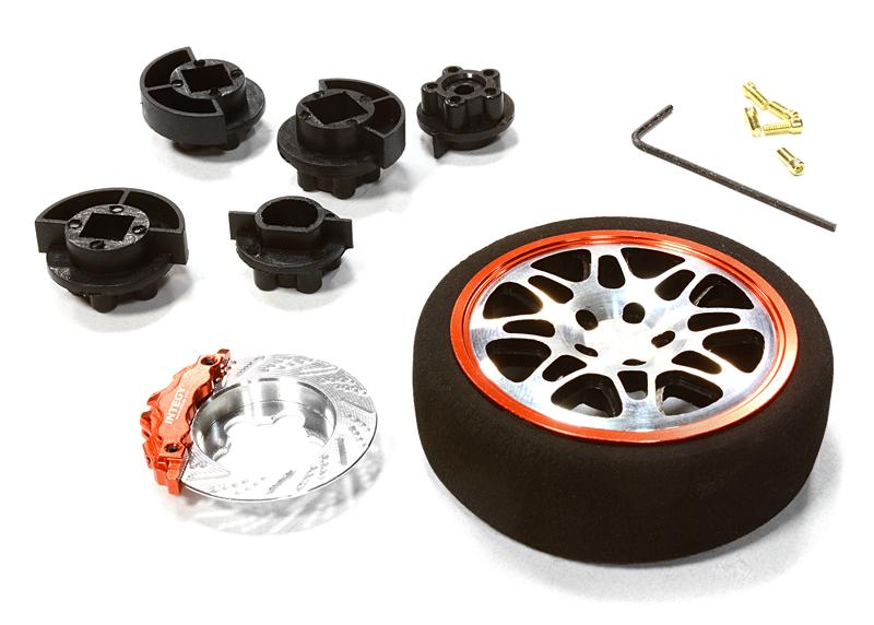 Dual 8 Spoke Steering Wheel Set for Most HPI, Futaba, Airtronics, Hitec & KO
