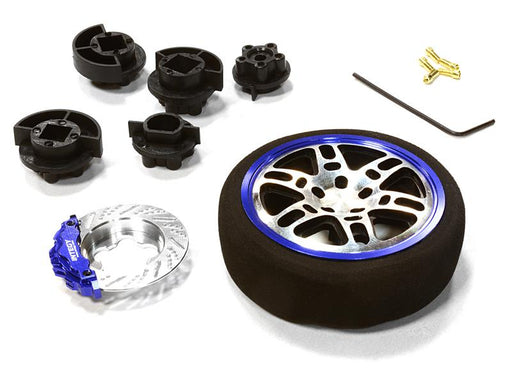 Dual 6 Spoke Steering Wheel Set for Most HPI, Futaba, Airtronics, Hitec & KO