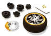 Dual 6 Spoke Steering Wheel Set for Most HPI, Futaba, Airtronics, Hitec & KO