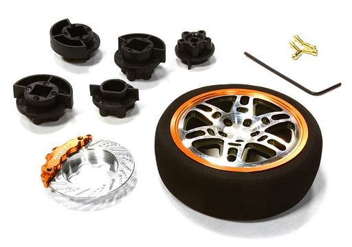 Dual 6 Spoke Steering Wheel Set for Most HPI, Futaba, Airtronics, Hitec & KO
