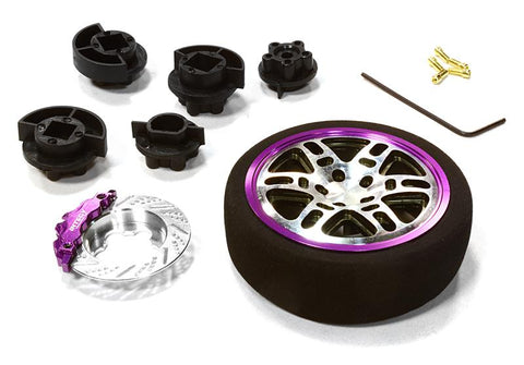 Dual 6 Spoke Steering Wheel Set for Most HPI, Futaba, Airtronics, Hitec & KO