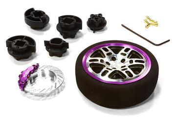 Dual 6 Spoke Steering Wheel Set for Most HPI, Futaba, Airtronics, Hitec & KO