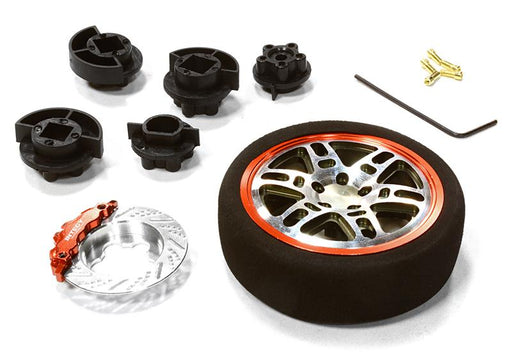 Dual 6 Spoke Steering Wheel Set for Most HPI, Futaba, Airtronics, Hitec & KO