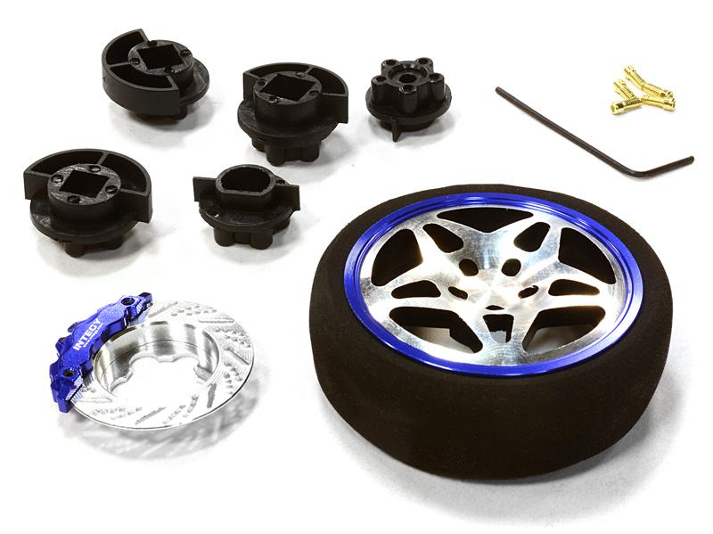 Dual 5 Spoke Steering Wheel Set for Most HPI, Futaba, Airtronics, Hitec & KO