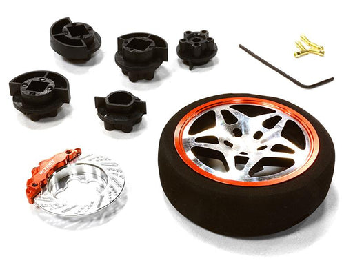 Dual 5 Spoke Steering Wheel Set for Most HPI, Futaba, Airtronics, Hitec & KO