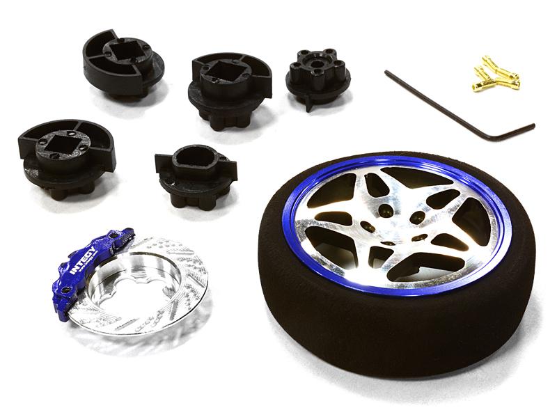 Dual 5 Spoke Steering Wheel Set for Most HPI, Futaba, Airtronics, Hitec & KO