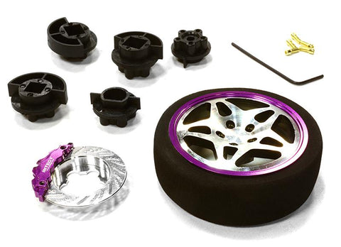 Dual 5 Spoke Steering Wheel Set for Most HPI, Futaba, Airtronics, Hitec & KO