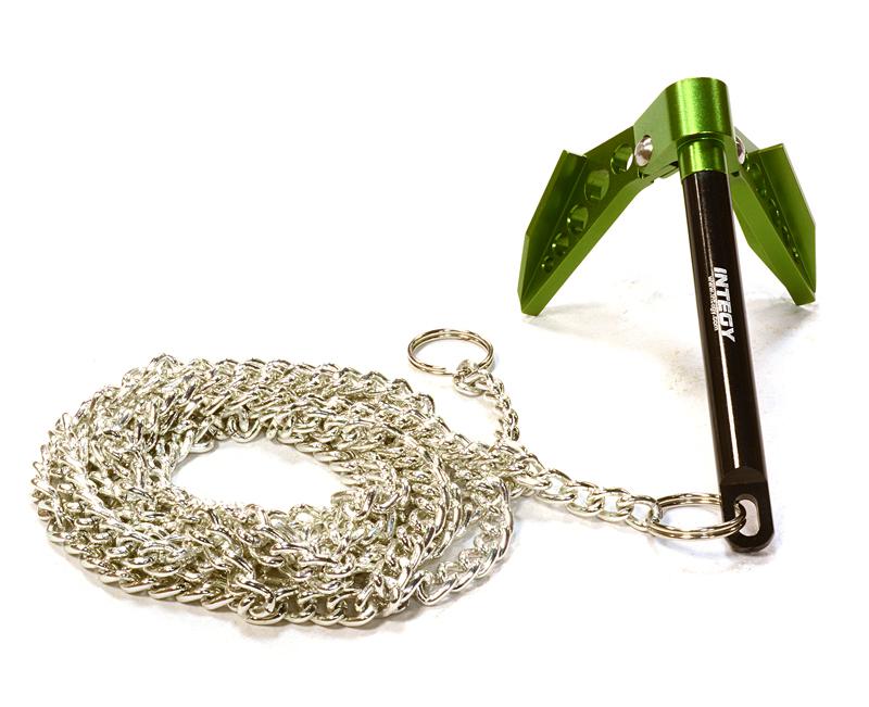 Billet Machined Realistic Scale Model Portable Winch Anchor w/ Chain 1/10 Size