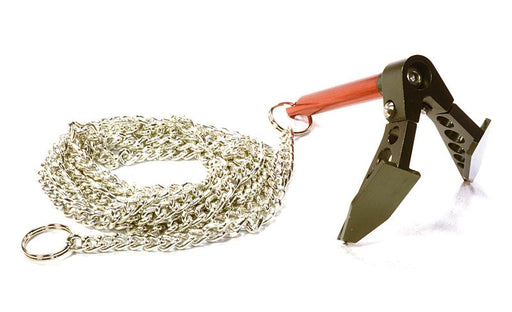 Billet Machined Realistic Scale Model Portable Winch Anchor w/ Chain 1/10 Size