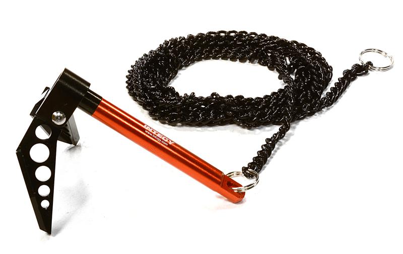 Billet Machined Realistic Scale Model Portable Winch Anchor w/ Chain 1/10 Size
